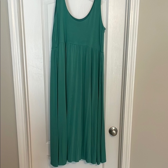 A New Day Green Sleeveless Scoop Neck Midi Sundress - Picture 4 of 4